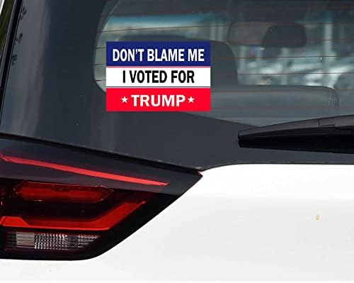 2 PCs não me culpam Eu votei em adesivos Trump Bumper para carro, Trump 2024 Decal