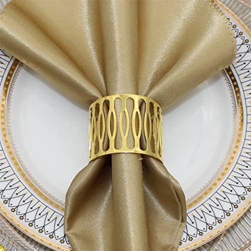 Dhtdvd hollow out guardy rings titulares fivela para casamento de mesa de jantar de Natal decoração