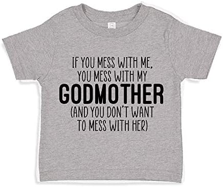 Não mexa com a minha madrinha Baby Bodysuit One Piece ou Camiseta Camiseta Crazeira Godmom Presente