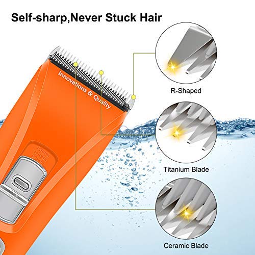 Chapeiro sem fio Clpipers para homens, barbeiro profissional Clippers Kit de cabelo elétrico Kit Trimmer com LED