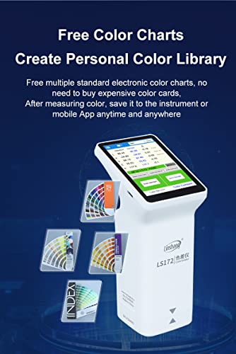 LS172 45/0 Colorímetro com tela de toque para revestimento Comparação de medição de cor de tinta plástica de