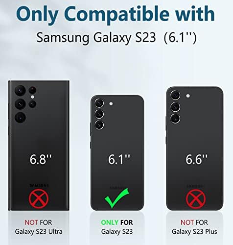 Fntcase para Samsung Galaxy-S23 Caso de proteção: Tampa celular à prova de choque de camada dupla