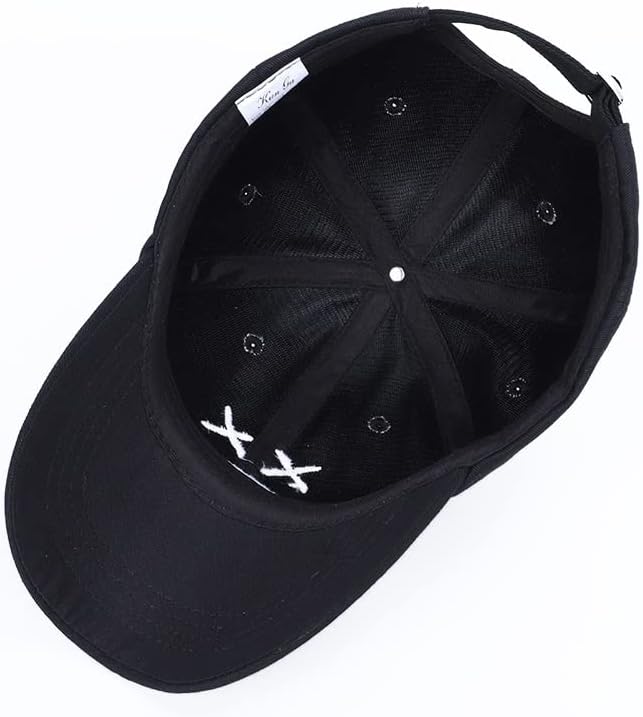 Capace de beisebol de Doubao Bordado, chapéu de sol, estilo de hip-hop Sad Face Thorn Mostrar boné