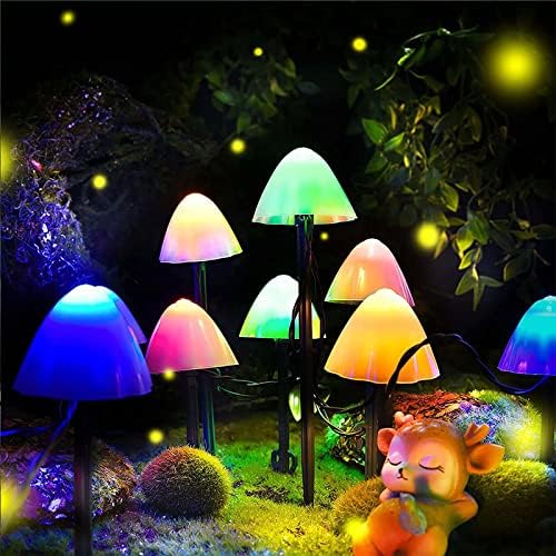 Luzes de decoração de cogumelos do jardim solar de SenKefei SS - Lâmpada à prova d'água ao ar livre