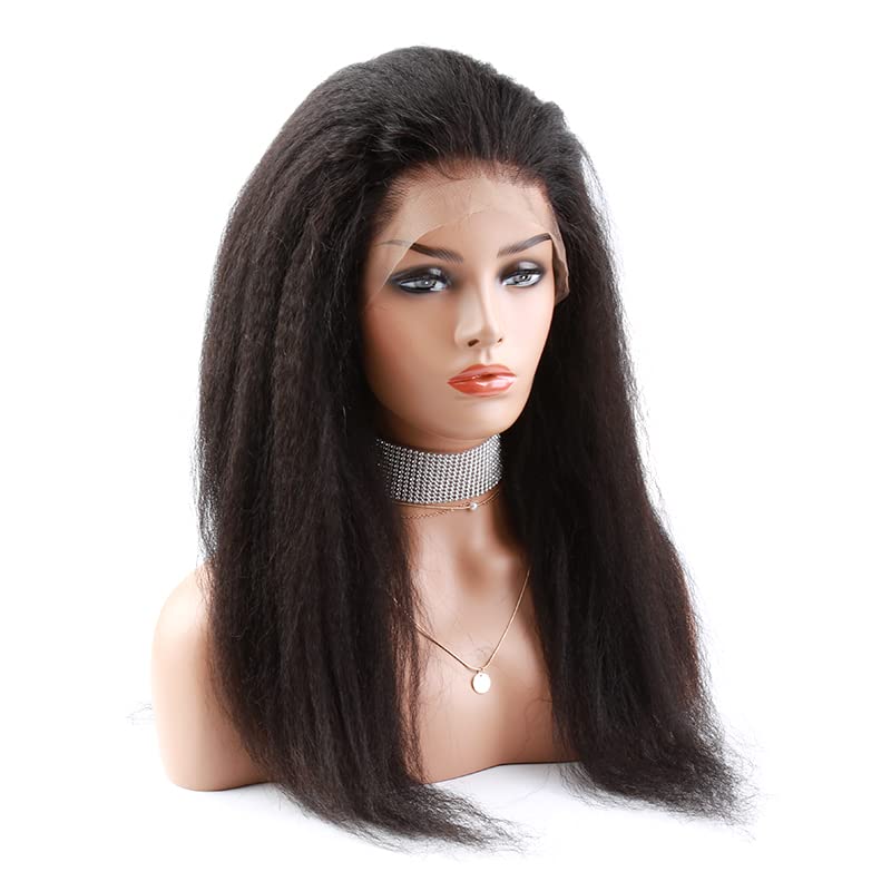 Cabelos bella cabelos retos de cabelo humano reto peruca de renda cheia, 130% de densidade tingível Remy de