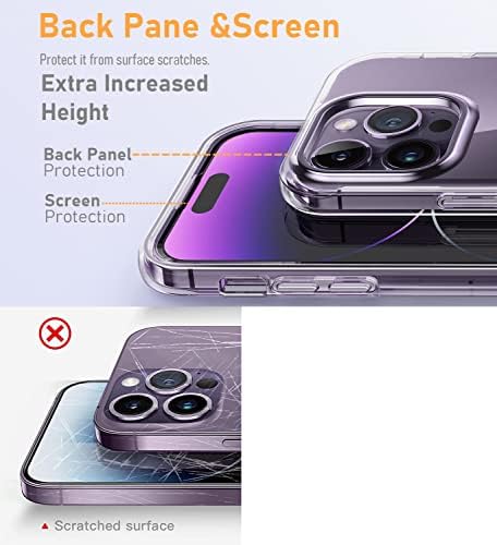 Inkolelo iPhone 14 Pro Case com protetor de tela + protetor de lente de câmera, proteção floral