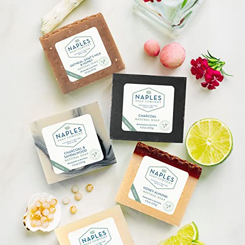 NAPLES SOAP Company Sabão natural Manteiga de karité e sabonete de azeite de azeite Conjunto de presentes-barras