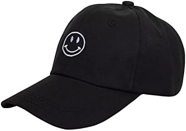 Smile Face Baseball Cap - chapéu de caminhão bordado da moda para mulheres. Chapéus fofos ajustáveis ​​na moda