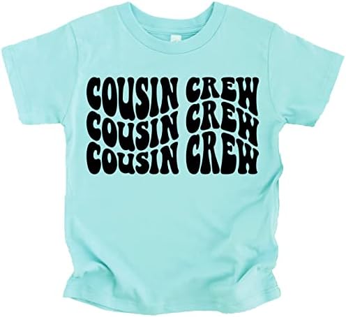 Camisetas onduladas da tripulação da tripulação para roupas de família divertidas para crianças