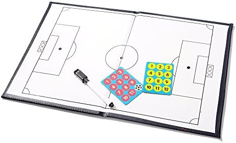 Phantomsky Portable Classic Soccer/Football Magnetic Tactics Board Board com peças de marcador, caneta
