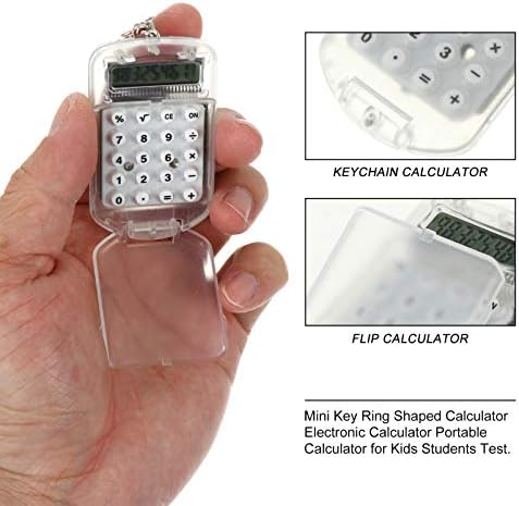 Nuobesty 3pcs mini calculadora Mini Calculadora Backpack Small Calculators Keychain Pocket Pocket