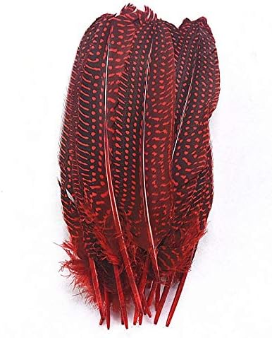 Zamihalaa 50-100pcs/lot wing penas de penas manchadas de aves da Guiné de Guinéias17-22cm Penas DIY