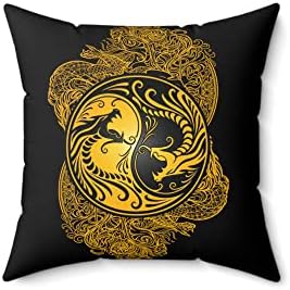 Travesseiros yin presente yang dragões para mulheres e homens praia com tiras ajustáveis, cobre a fronha