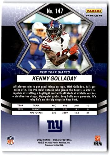 2022 Panini Mosaic Mosaic Parallel 147 Kenny Golladay New York Giants NFL Football Trading Card