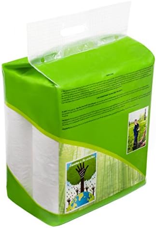 Wholeroll Papel higiênico de bambu orgânico, forte 3-bly, hipoalergênico para pele sensível, compostável,