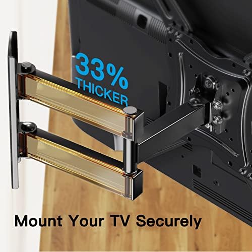 PCS Pipell Motion Full Motion TV Mount para 26-60 polegadas a 77 lbs Max Vesa 400x400mm; Fit Single Wood se destacou