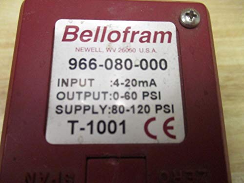 BELLOFRAM 966-080-000 Objetivo geral, nenhum, NEMA 1, Diafragma elastomérica Buna-N, 4-20 Ma, transdutor