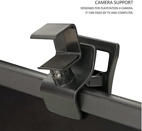Suporte de suporte de clipe de tv ajustável para o sensor de câmera de olho PS4 - preto