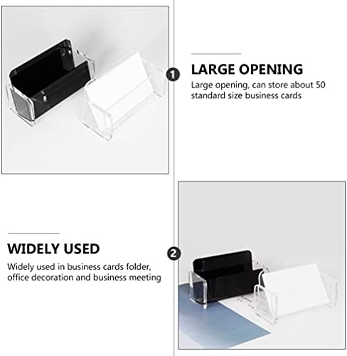 NUOBESTY Desktop Stand Office Organizer 2pcs Clear Acrylic Business Display Display Office Business