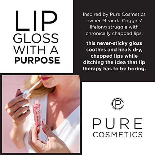 Pure Cosmetics Lip Gloss, Wine Berry-Maquiagem labial hidratante e ultra-zombadora com óleo de jojoba, óleo