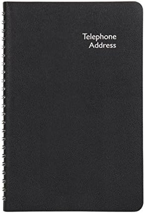 Office Depot® - Livro de endereços - Livro de telefone/endereço da Pai Print Large preto, 3 x 8 -