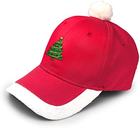 Kkmkshhg feliz natal chapéu unissex adulto vintage boné de beisebol de Santa Ajusta Vermelho/Branco