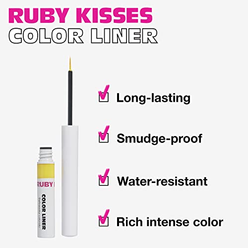 Rubi beijos colorida delineador líquido resistente ao delineador duradouro 3 ml