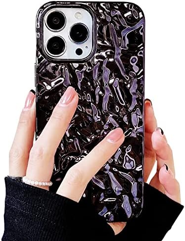 EKONENA Compatível para iPhone 13 Pro Max Case, Cute Luxury Design Tin Foil Casos de telefone