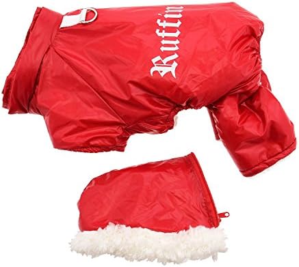 Doggie Design Red Ruffin It Dog Snow Suit de arnês