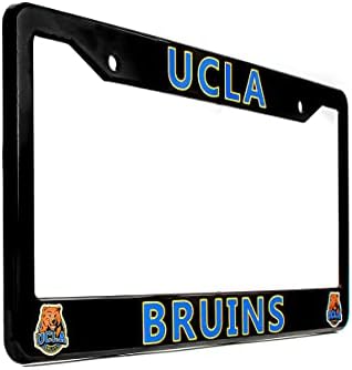 EliteAuto3K UCLA Bruins Placa de placa Tampa - preto - 12,25 ”x 6,25” - Presente ideal para fãs e