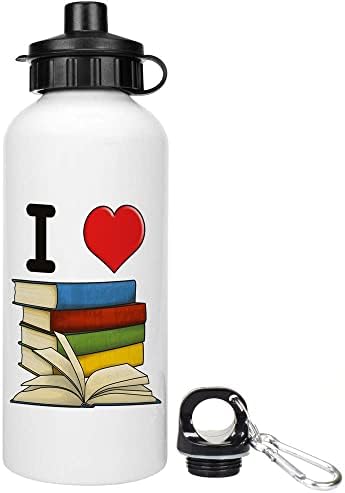 Azeeda 400ml 'I Love Books' Kids Reutilable Water / Drinks Bottle