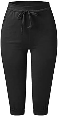 Calça de moda feminina sólida casual Chino calças curtas calças calças de calça curta para mulheres