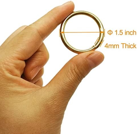 Anéis de metal para anéis de macramamento de metal 12 pacote de 4 mm de espessura 30mm metal o rring 1 1/2
