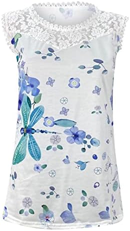 Miashui 100 % de algodão Camisole Moda feminina Summer Summer Mleesele Top Floral Prip Crew Pesh
