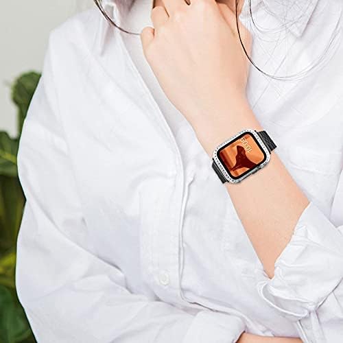Dolicher 2 Pack Apple Watch Case compatível com a série SE/6/5/4 com protetor de tela de vidro temperado