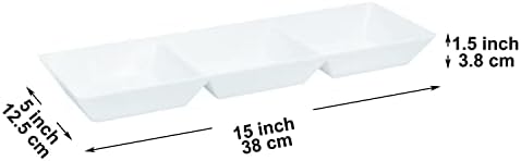 Bandejas de porção empilhável de YounGever 4 Pack, compartimento de bandejas de plástico de compartimento,