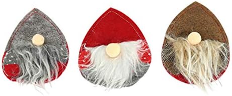 AMOSFUN 3PCS Tertadores de talheres de Natal de Natal Gnomos Gnomos suecos Santa Tomte Calheres de Natal Socores