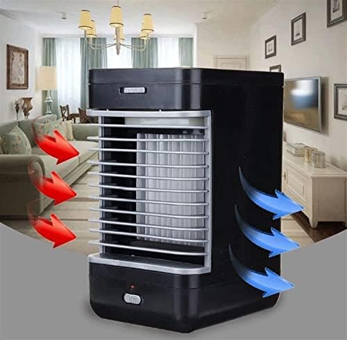 Fã de ar condicionado portátil de RMENST, mini refrigerador de ar evaporativo pessoal com 2 velocidades, ventilador