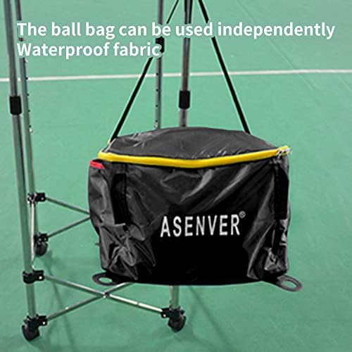 ASENVER TENNIS Ball Cart Removable Pickleballs Hopper With Wheels Basket segure até 160 bolas para a bola de