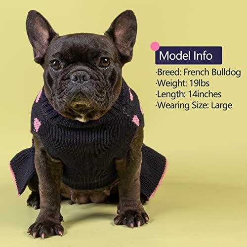 Suéteres de cachorro kyeese com coleira hole hole de cão médio cães vestido de bolinhas de malha