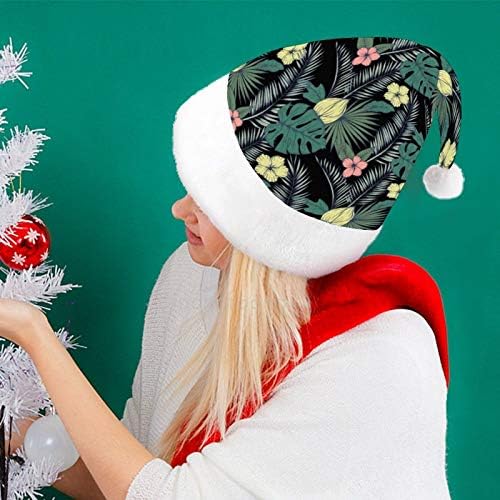 Chapéu de Papai Noel de Natal, Palmeiras tropicais Hat de Natal para adultos, Hats de Natal de Comfort Unisex