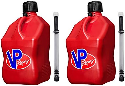VP Racing combuste o automobilismo de 5 galões de 5 galões de utilidade vermelha com o kit de mangueira de 14