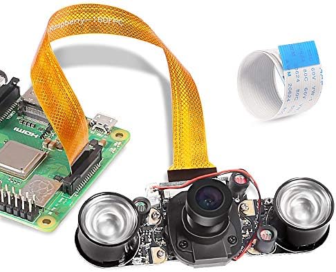 AOICRIE 2 Conjuntos para Raspberry Pi Câmera Módulo 5MP Ov5647 1080p Vídeo Módulo de câmera de visão noturna