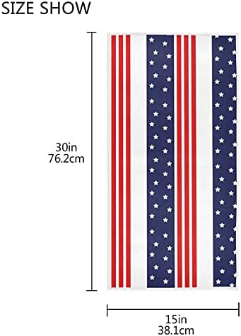 toalhas de mão macia senya para o Dia da Independência Americana, bandeira dos EUA com listras estrelas 4 de