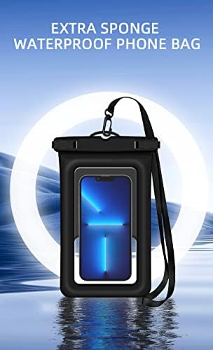 CANSHOW IPX8 Bolsa/ bolsa de telefone IPX8 [2PACK] XL Caixa de celular à prova d'água Sacos secos para iPhone
