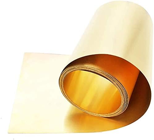 Haoktsb Brass Brass Brass Folha de folha de lençóis de cobre de cobre de cobre Metal de cobre funcionando 0,05