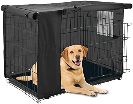 Luxns Dog Crate Tampa para 24 30 36 42 48 polegadas CAGA DO CANTO DE FIO - Durável Poliéster 600D e revestimento