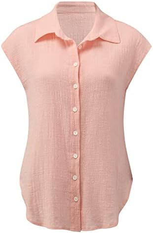 Girls 2023 Roupas Trendy Sleeve Linen Lounge Lounge de algodão solto Blusa Fit Tshirt Summer outono