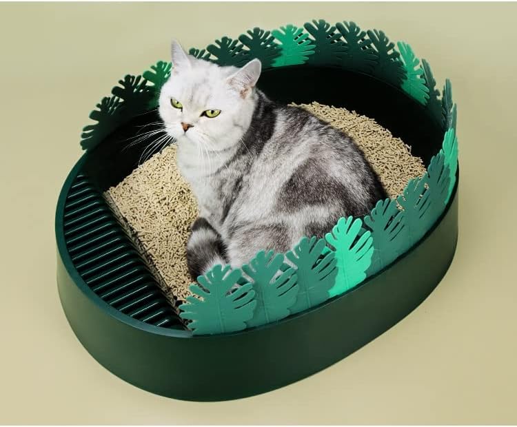 TJLSS CATS Caixa de lixo Anti-Splash Kitten Cats Bandejas de areia Limpeza de banheiro Anti-Slash CAC