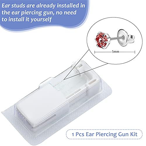 12 peças Kit de piercing de orelha Piercing de piercing de nariz portátil em casa Piercer de orelha com